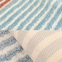 Ins Tufted Stripes Rug High-Quality Flocking Anti-Slip Carpet Bathroom Quickly Absorbent Floor Mat House Decoration Bedside Rug