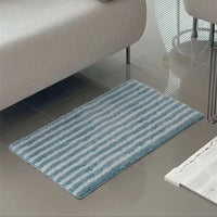 Ins Tufted Stripes Rug High-Quality Flocking Anti-Slip Carpet Bathroom Quickly Absorbent Floor Mat House Decoration Bedside Rug