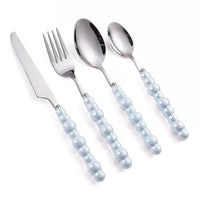 24Pcs Pearled Cutlery Set (Stainless Steel)