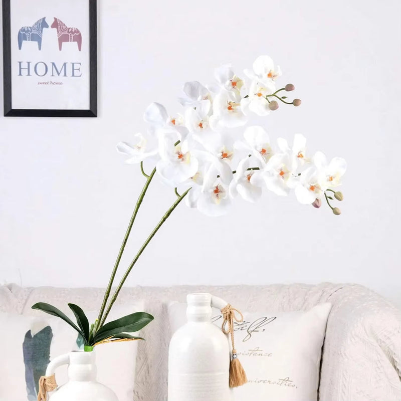 2-Piece White Orchid Flower Set