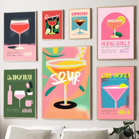 Retro Cocktail Wall Print