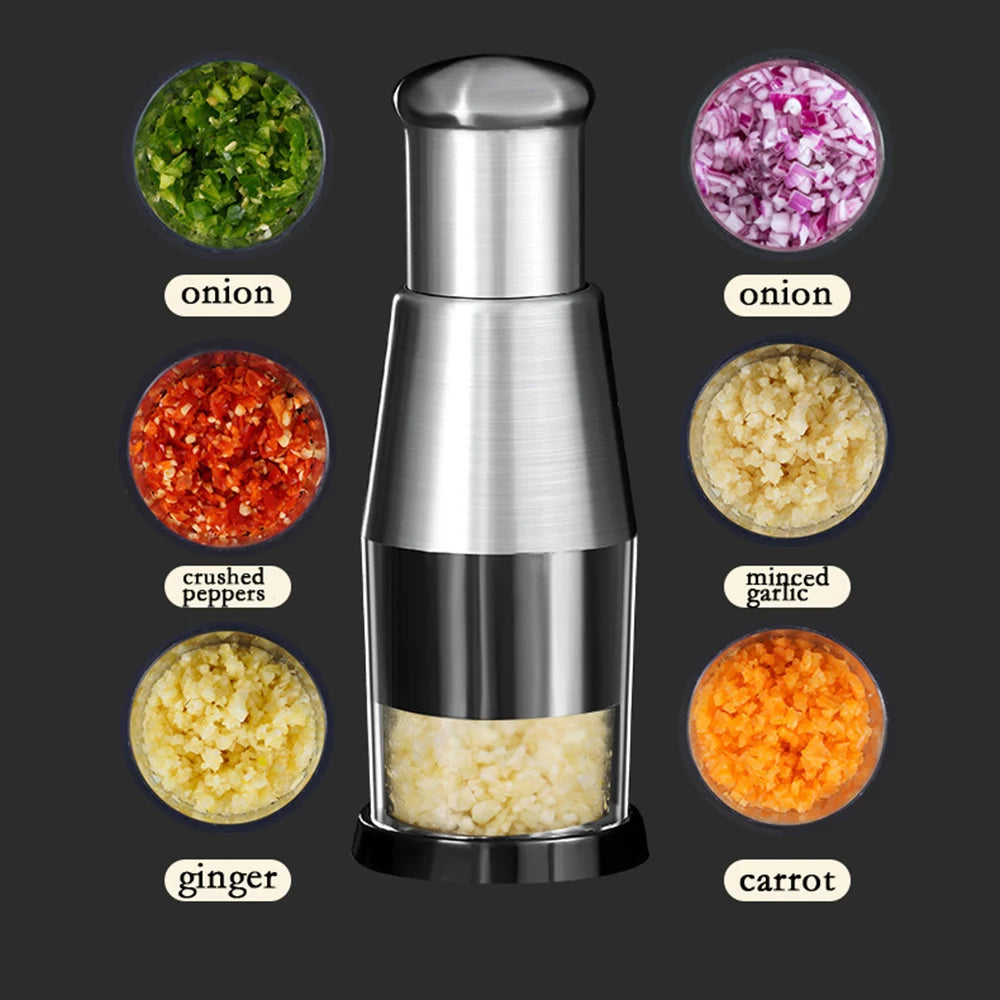 Onion Chopper 304 Stainless Steel Hand Pressure Garlic Cutter Chop Tomato Crusher Fruit Vegetable Tools Home Kitchen Gadgets