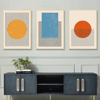 Geometric Shapes Color Blocked Wall Prints