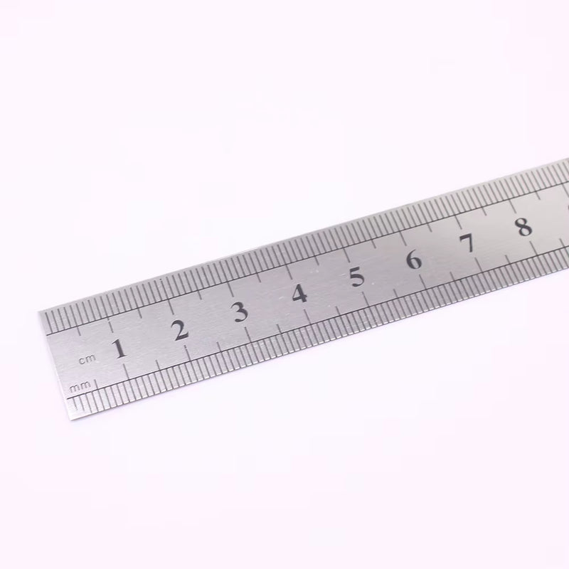 1PCS 15Cm 6 Inch Ruler Precision Stainless Steel Metal Ruler Double-Sided Learning Office Stationery Writing Supplies