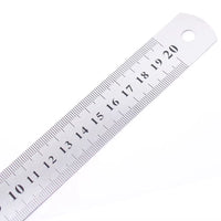 1PCS 20Cm 8 Inch Straight Ruler Precision Stainless Steel Metal Ruler Double-Sided Learning Office Stationery