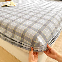 Non-Slip Plaid Fitted Bed Sheet