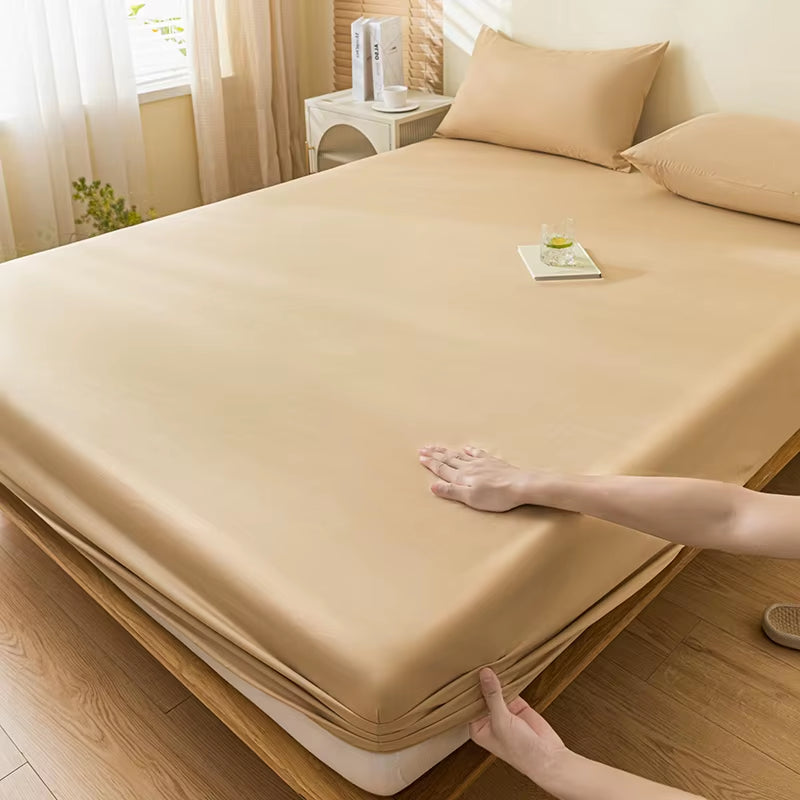 100% Waterproof Mattress Covers Protector Adjustable Non-Slip Bed Fitted Sheet with Elastic Band for Queen King 90/140/160/200