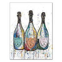 Graffiti Champagne Bottle Wall Prints