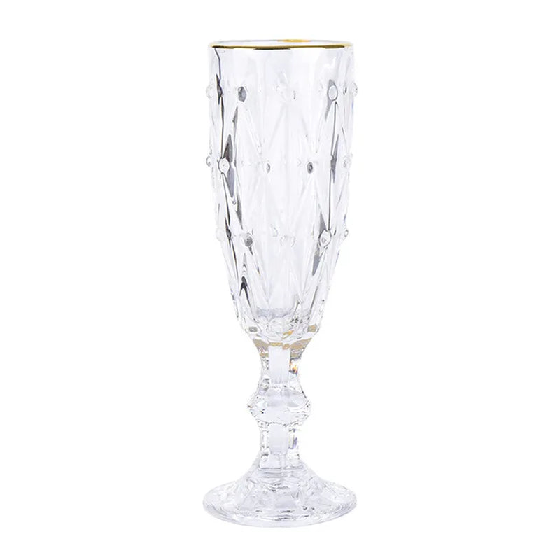 Transparent Golden Edge Champagne Glass