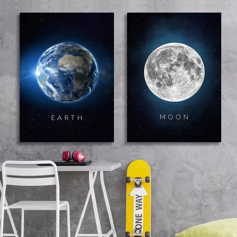 Planet, Sun, & Moon Wall Prints