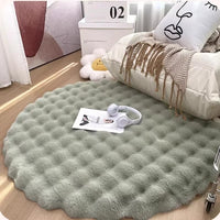  Plush Round Bubble Rug