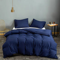 Simple One-Piece Solid Duvet Cover