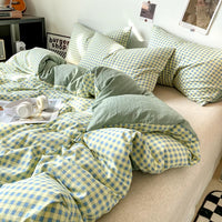 Trendy Reversible Plaid Duvet Cover