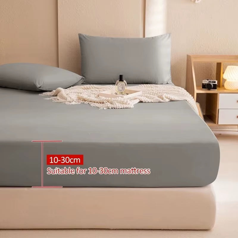 100% Waterproof Mattress Covers Protector Adjustable Non-Slip Bed Fitted Sheet with Elastic Band for Queen King 90/140/160/200