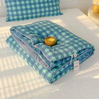 Summer Cotton Quilts Thin Air Conditioning Comforter Soft Breathable Bed Blanket Floral Duvet Cover Thin Quilts Machine Washable