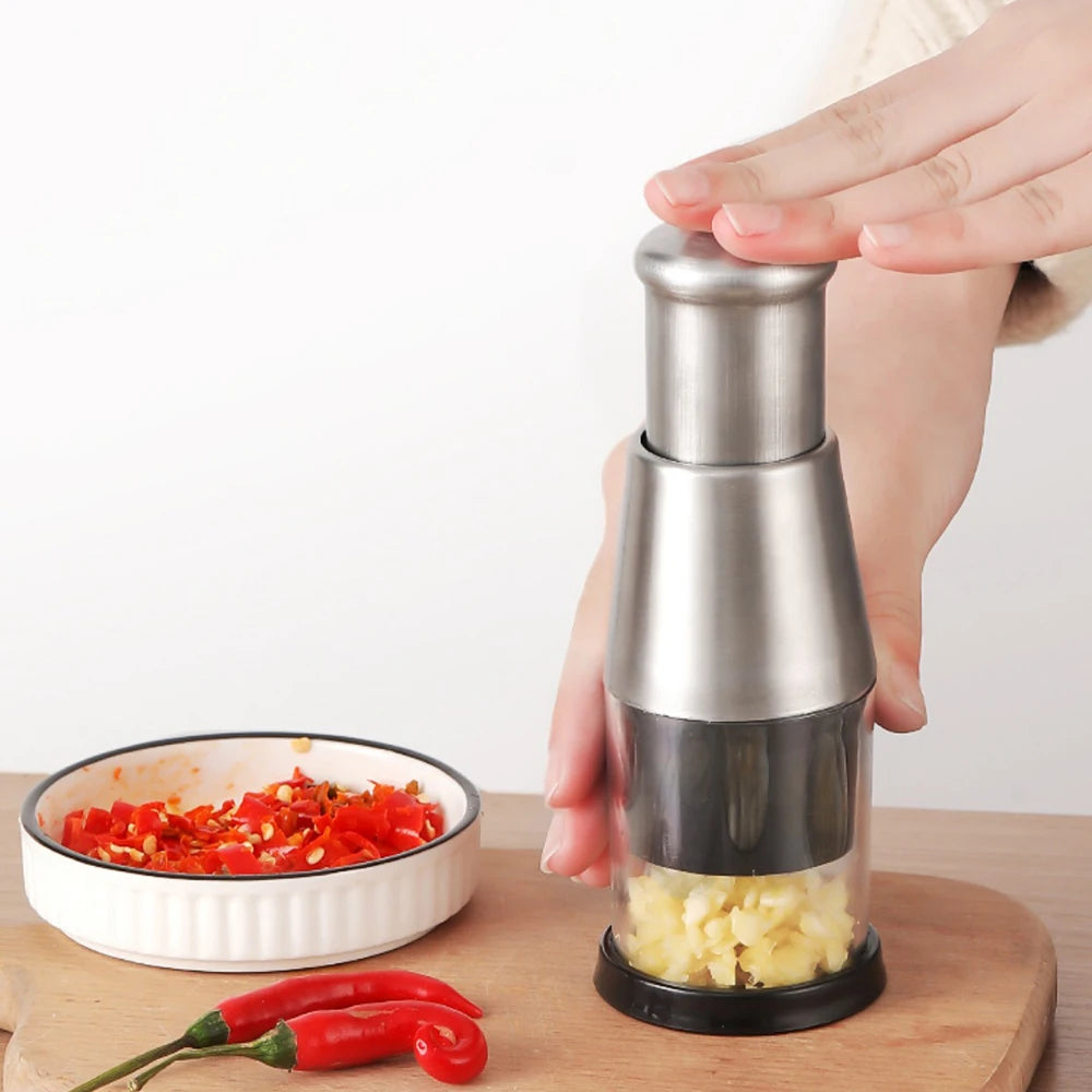 Onion Chopper 304 Stainless Steel Hand Pressure Garlic Cutter Chop Tomato Crusher Fruit Vegetable Tools Home Kitchen Gadgets