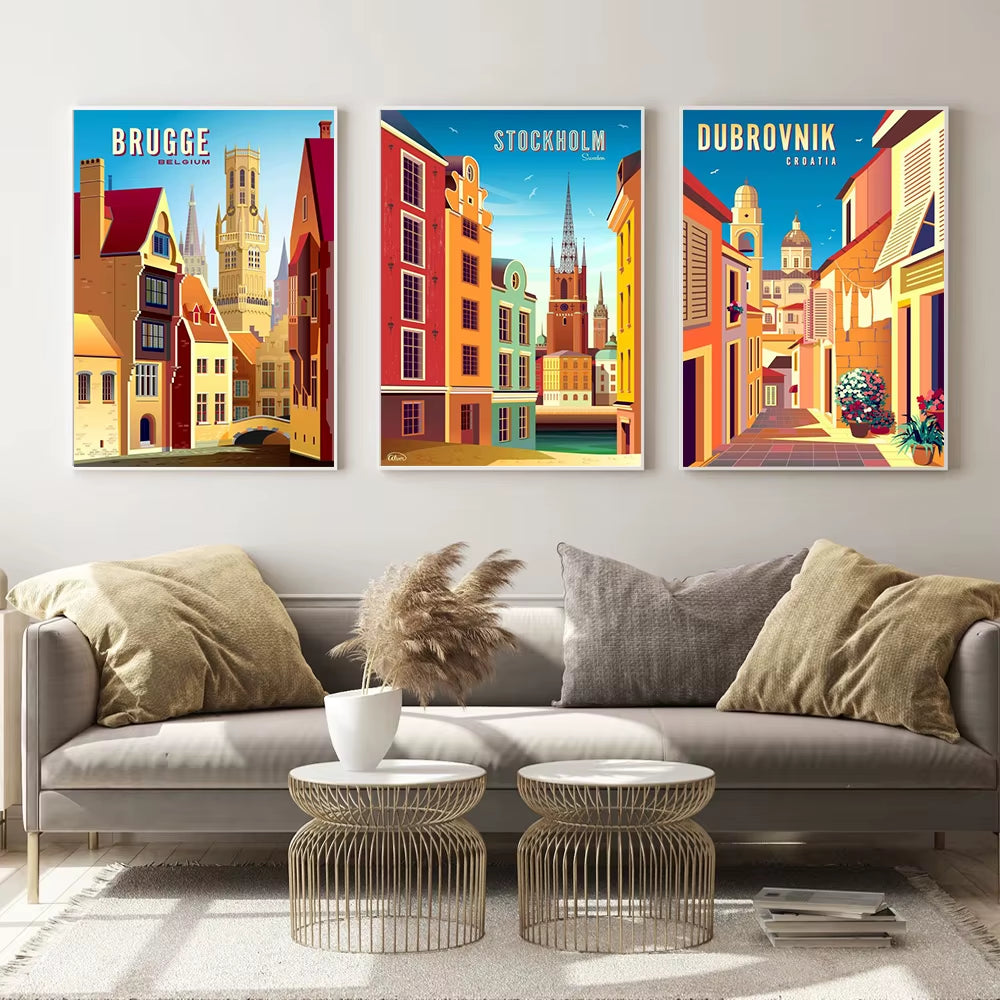 Modern City Landscape Wall Prints