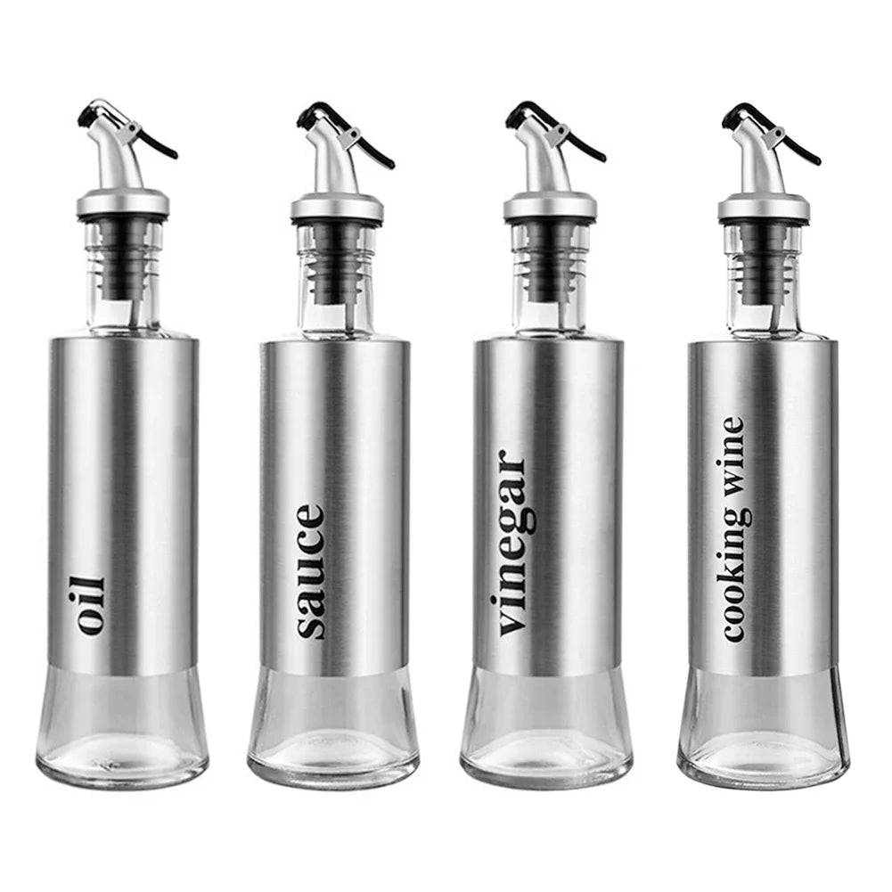 Reusable No-Drip Oil Bottles (Stainless Steel)