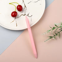 1Pcs Simple Press Type Gel Pen Macaron Black Ink Ballpoint Pens Student School Office Supplies